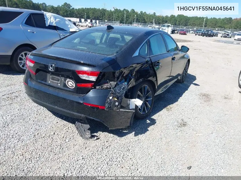 1HGCV1F55NA045641 2022 Honda Accord Ex-L