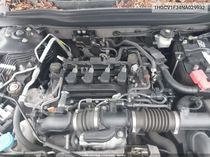 1HGCV1F34NA029932 2022 Honda Accord Sport