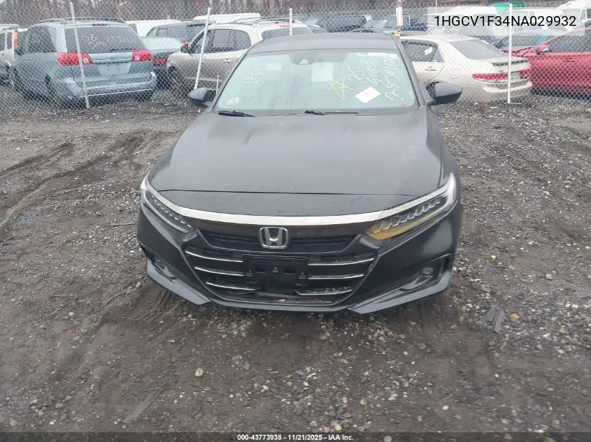 1HGCV1F34NA029932 2022 Honda Accord Sport