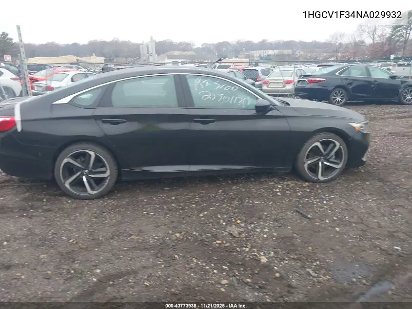 1HGCV1F34NA029932 2022 Honda Accord Sport