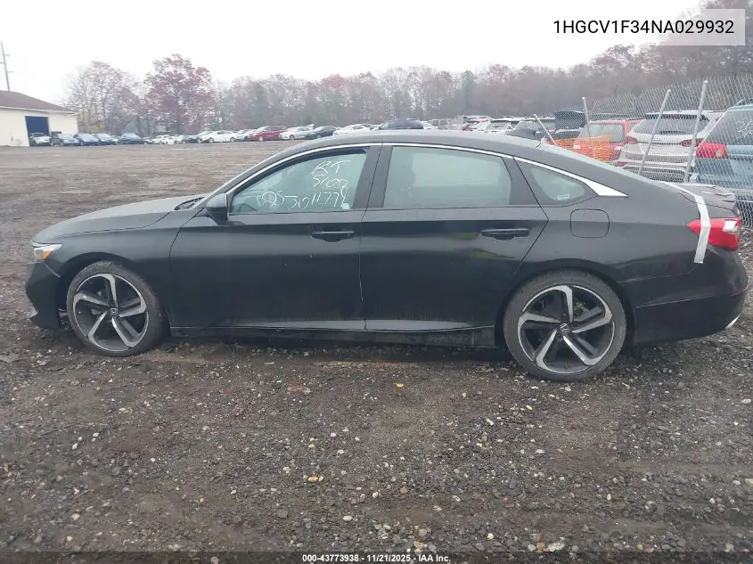 1HGCV1F34NA029932 2022 Honda Accord Sport