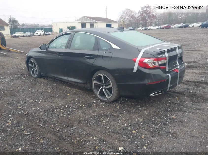 1HGCV1F34NA029932 2022 Honda Accord Sport