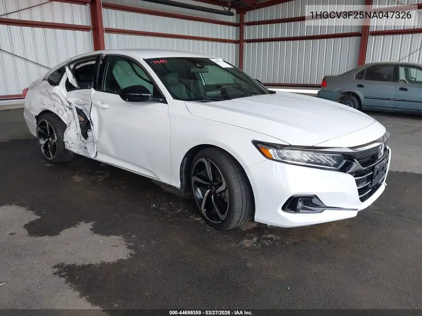 1HGCV3F25NA047326 2022 Honda Accord Hybrid Sport