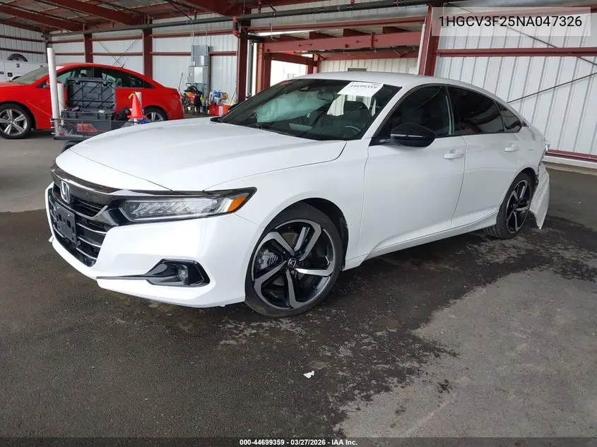 1HGCV3F25NA047326 2022 Honda Accord Hybrid Sport