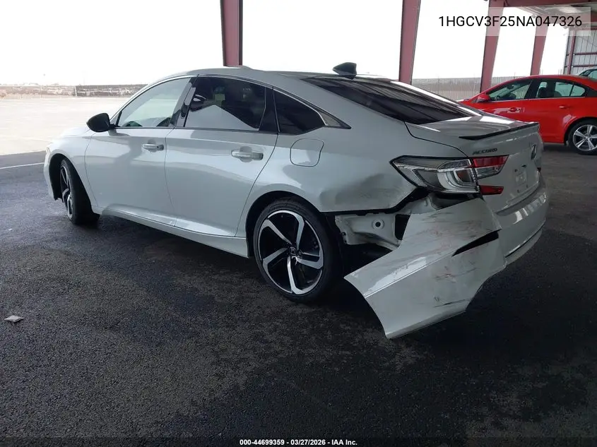 1HGCV3F25NA047326 2022 Honda Accord Hybrid Sport