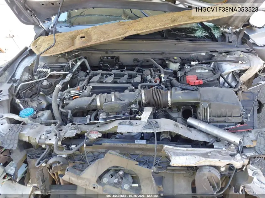 2022 Honda Accord Sport VIN: 1HGCV1F38NA053523 Lot: 45492663