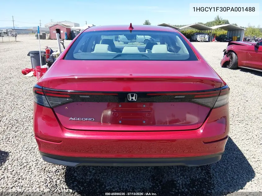 2023 Honda Accord Ex VIN: 1HGCY1F30PA001488 Lot: 45598235