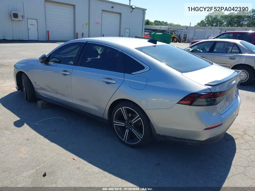 2023 Honda Accord Hybrid Sport VIN: 1HGCY2F52PA042390 Lot: 45676415
