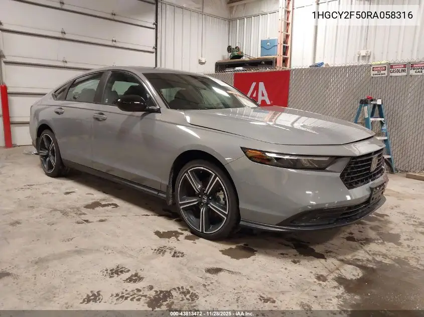 1HGCY2F50RA058316 2024 Honda Accord Hybrid Sport