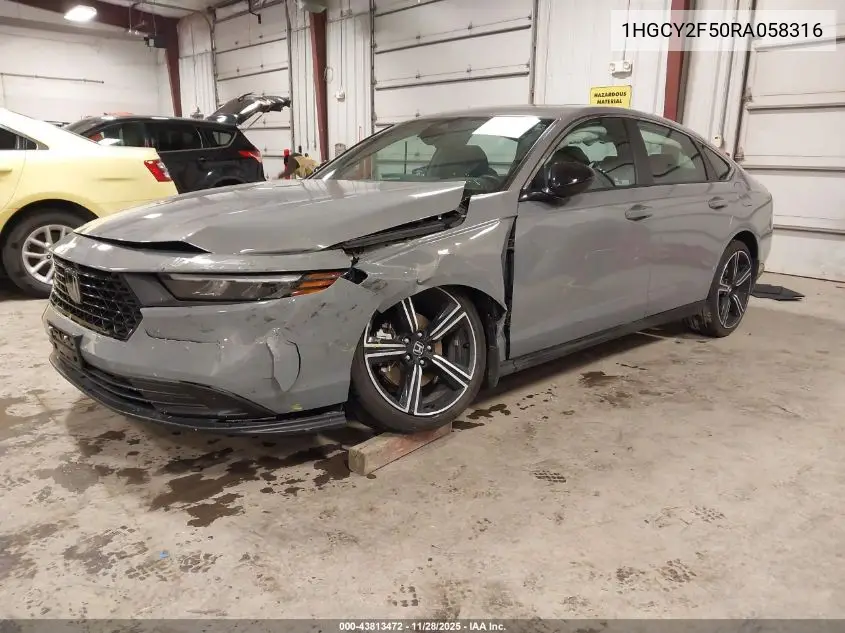 1HGCY2F50RA058316 2024 Honda Accord Hybrid Sport