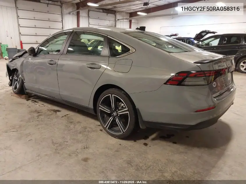 1HGCY2F50RA058316 2024 Honda Accord Hybrid Sport