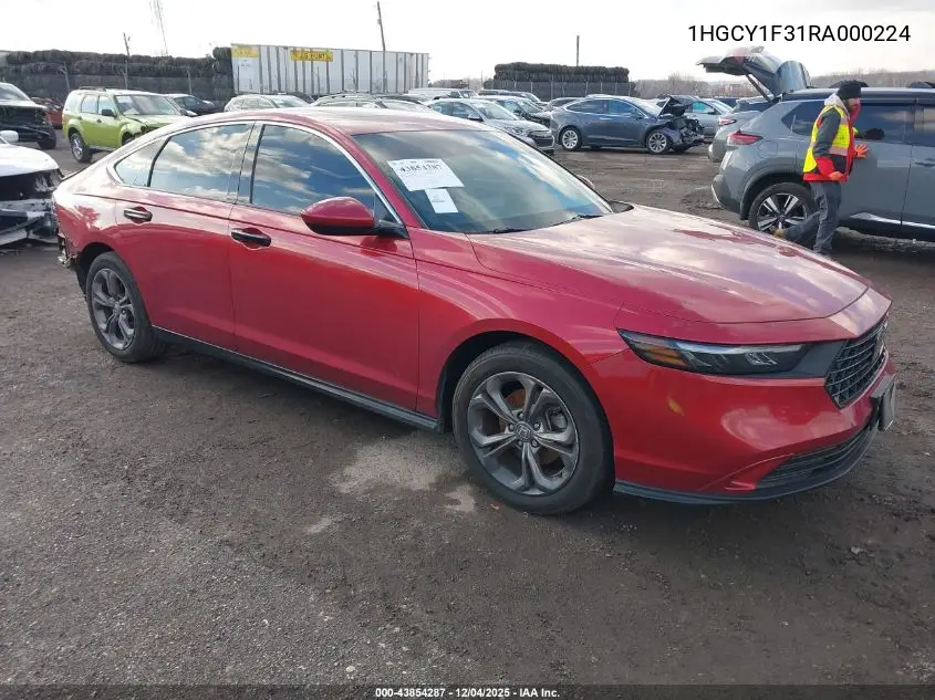 1HGCY1F31RA000224 2024 Honda Accord Ex