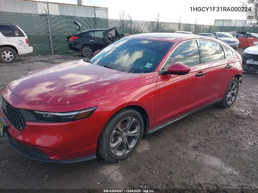 1HGCY1F31RA000224 2024 Honda Accord Ex