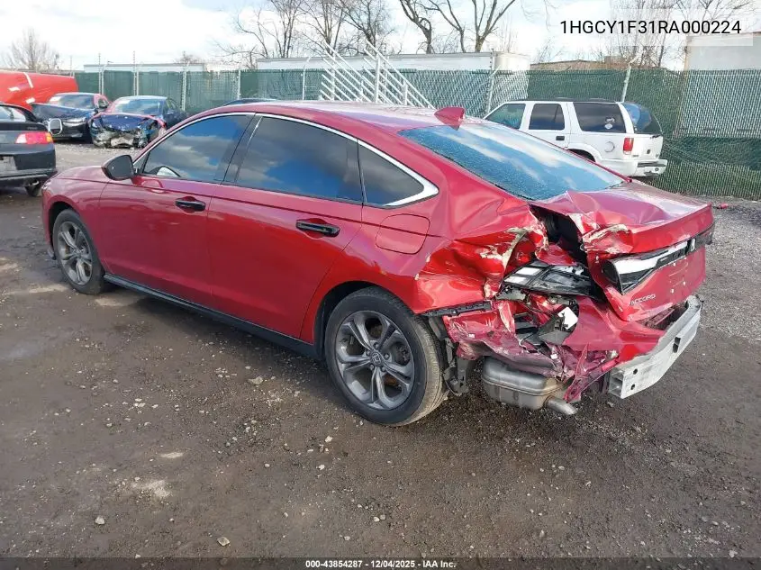 1HGCY1F31RA000224 2024 Honda Accord Ex