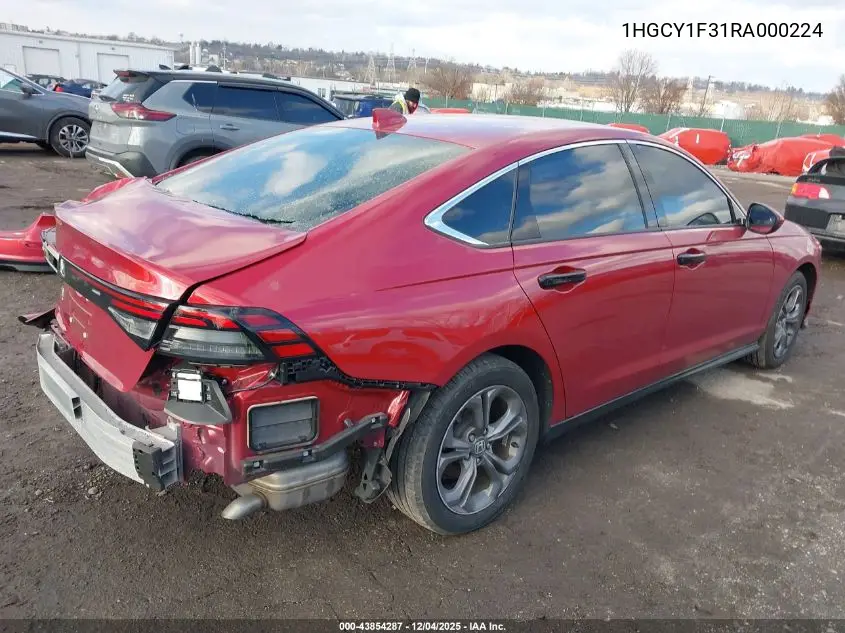 1HGCY1F31RA000224 2024 Honda Accord Ex