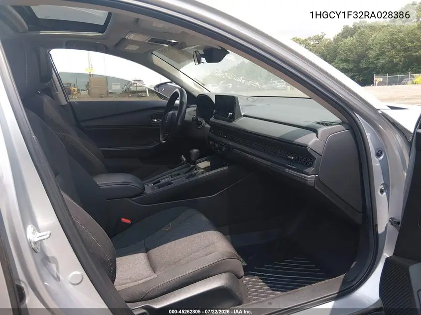 2024 Honda Accord Ex VIN: 1HGCY1F32RA028386 Lot: 45262805