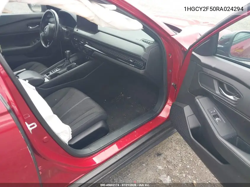 2024 Honda Accord Hybrid Sport VIN: 1HGCY2F50RA024294 Lot: 45682174