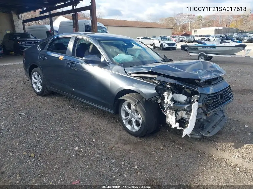 1HGCY1F21SA017618 2025 Honda Accord Lx