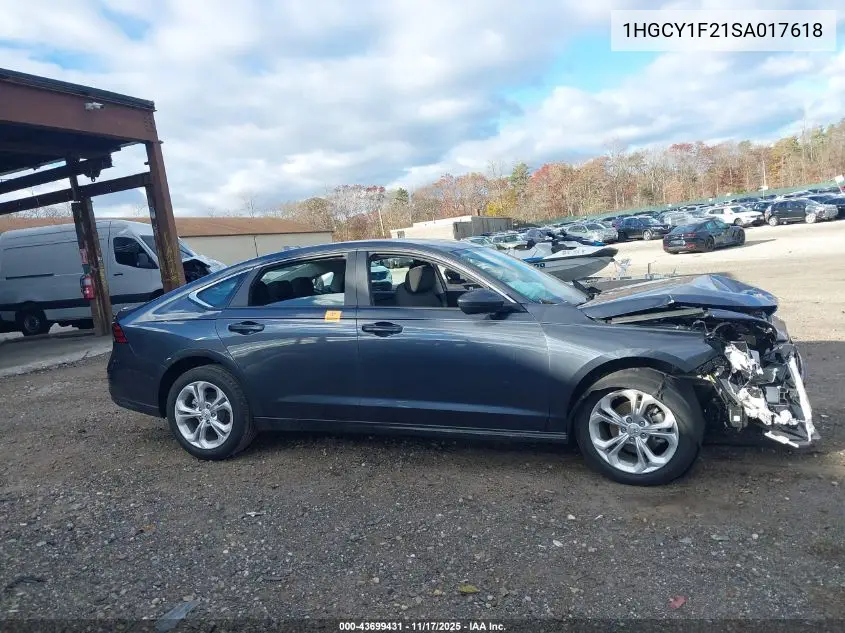 1HGCY1F21SA017618 2025 Honda Accord Lx