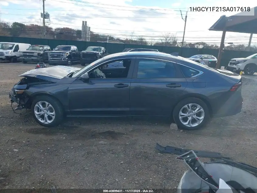 1HGCY1F21SA017618 2025 Honda Accord Lx