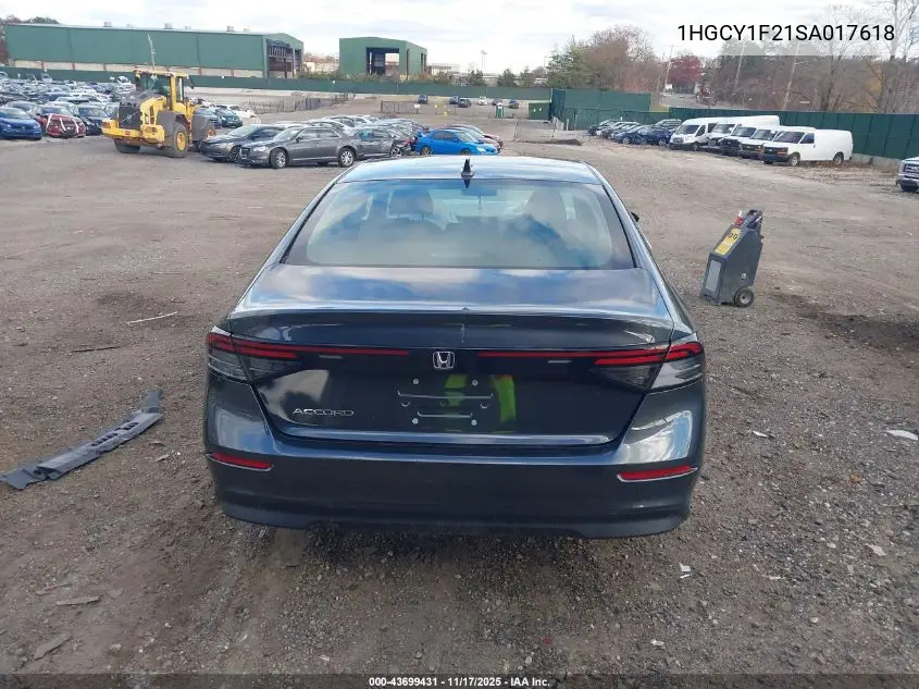 1HGCY1F21SA017618 2025 Honda Accord Lx
