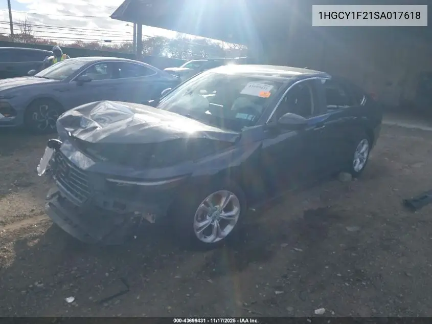 1HGCY1F21SA017618 2025 Honda Accord Lx