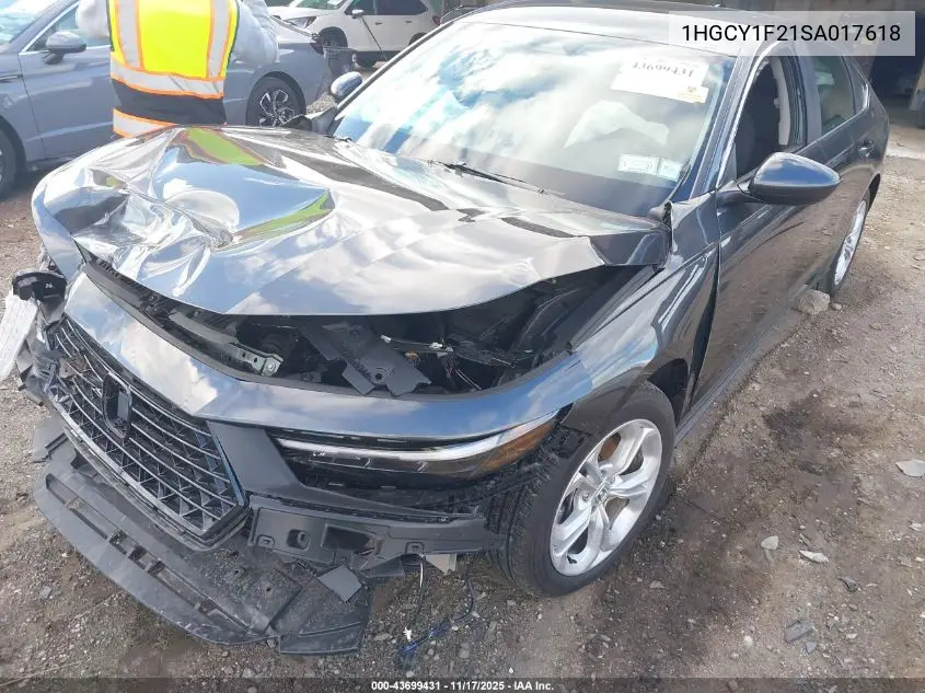 1HGCY1F21SA017618 2025 Honda Accord Lx