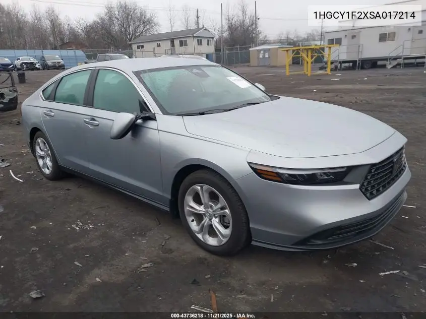 1HGCY1F2XSA017214 2025 Honda Accord Lx