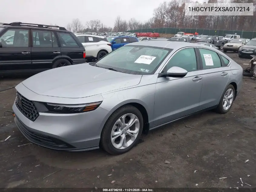 1HGCY1F2XSA017214 2025 Honda Accord Lx