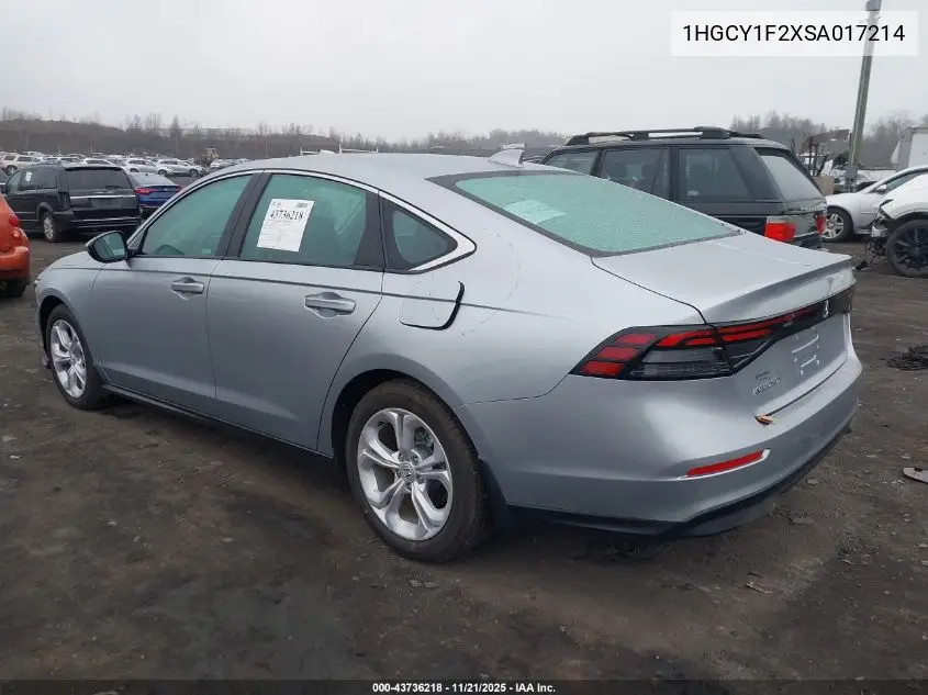 1HGCY1F2XSA017214 2025 Honda Accord Lx
