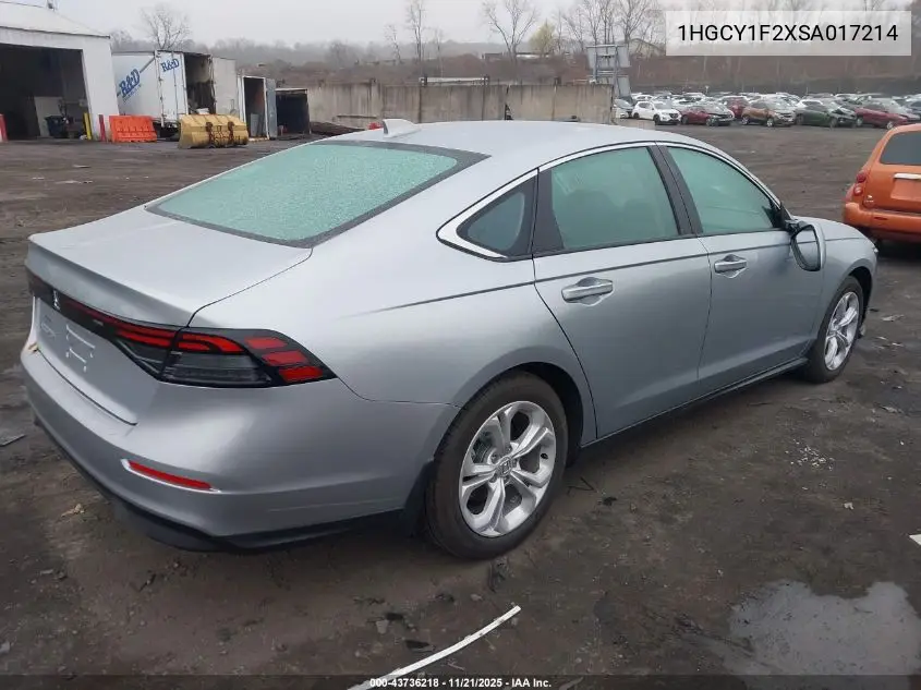 1HGCY1F2XSA017214 2025 Honda Accord Lx