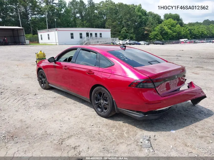 2025 Honda Accord Se VIN: 1HGCY1F46SA012562 Lot: 45339229