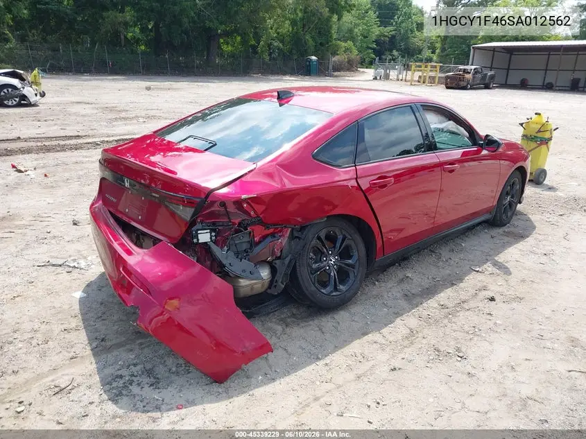 2025 Honda Accord Se VIN: 1HGCY1F46SA012562 Lot: 45339229