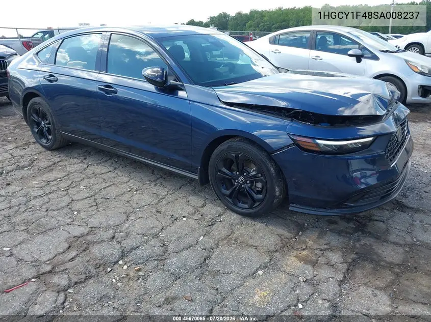 2025 Honda Accord Se VIN: 1HGCY1F48SA008237 Lot: 45670065