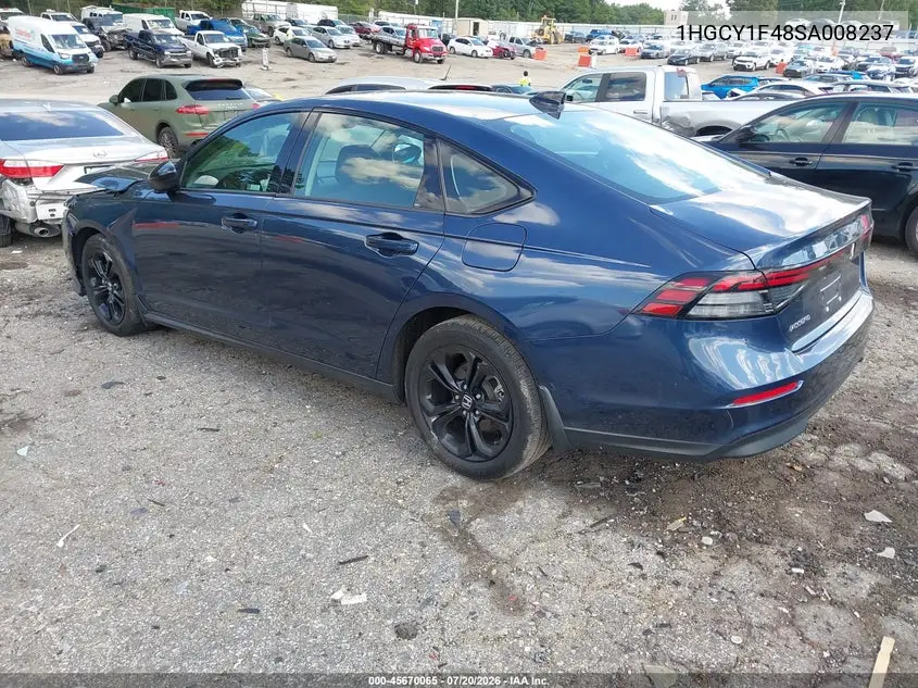2025 Honda Accord Se VIN: 1HGCY1F48SA008237 Lot: 45670065