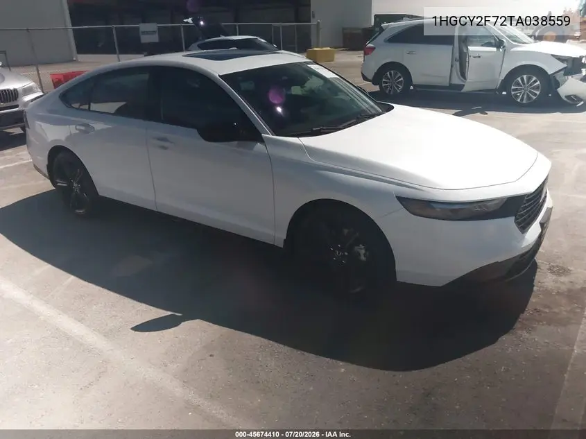2026 Honda Accord Hybrid Sport-L VIN: 1HGCY2F72TA038559 Lot: 45674410