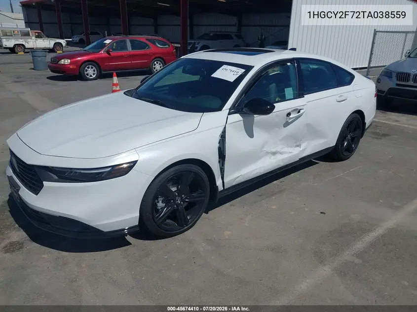 2026 Honda Accord Hybrid Sport-L VIN: 1HGCY2F72TA038559 Lot: 45674410