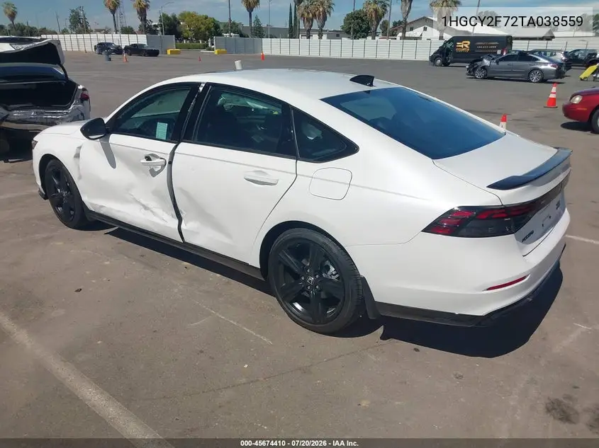 2026 Honda Accord Hybrid Sport-L VIN: 1HGCY2F72TA038559 Lot: 45674410