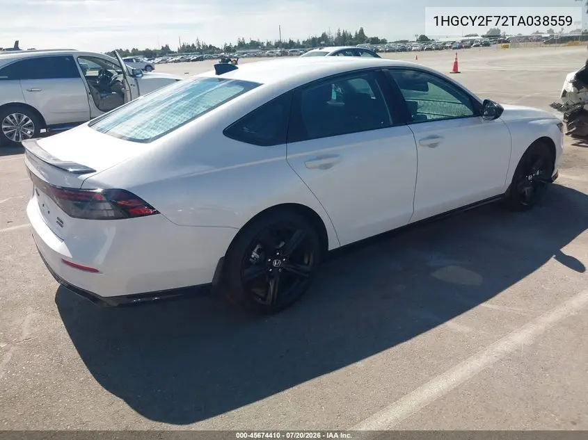 2026 Honda Accord Hybrid Sport-L VIN: 1HGCY2F72TA038559 Lot: 45674410