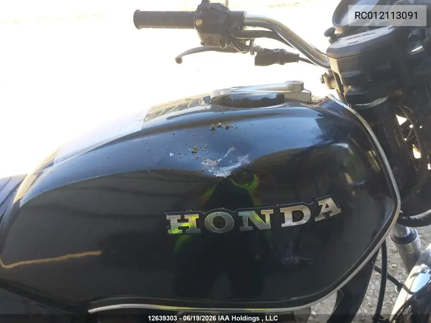 1980 Honda Cb750 VIN: RC012113091 Lot: 12639303