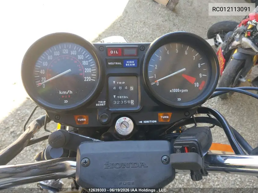 1980 Honda Cb750 VIN: RC012113091 Lot: 12639303