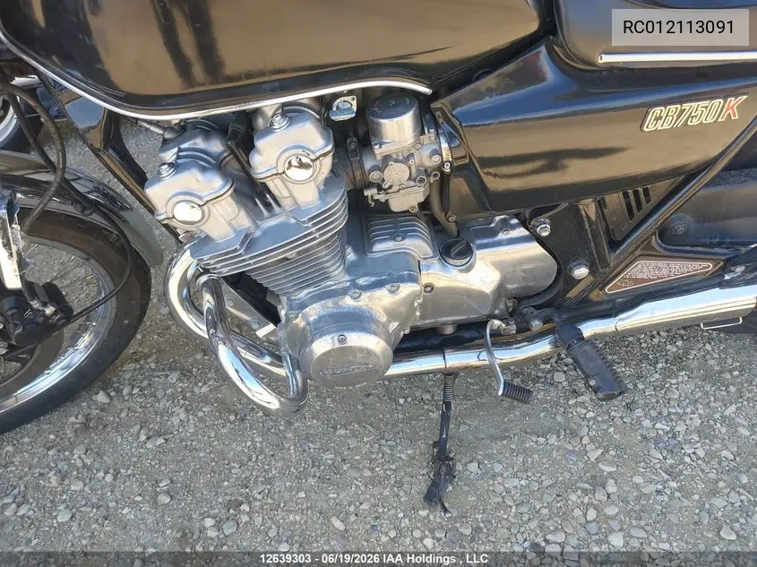 1980 Honda Cb750 VIN: RC012113091 Lot: 12639303