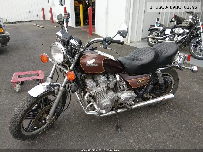 1981 Honda Cb900 C VIN: JH2SC0409BC103792 Lot: 45637223