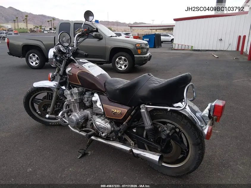 1981 Honda Cb900 C VIN: JH2SC0409BC103792 Lot: 45637223