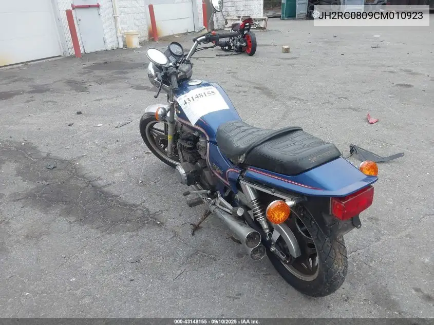 1982 Honda Cb650 Sc VIN: JH2RC0809CM010923 Lot: 43148155