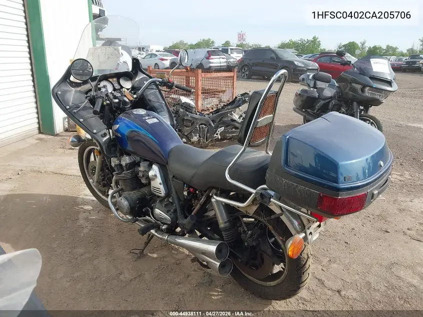 1982 Honda Cb900 C VIN: 1HFSC0402CA205706 Lot: 44938111