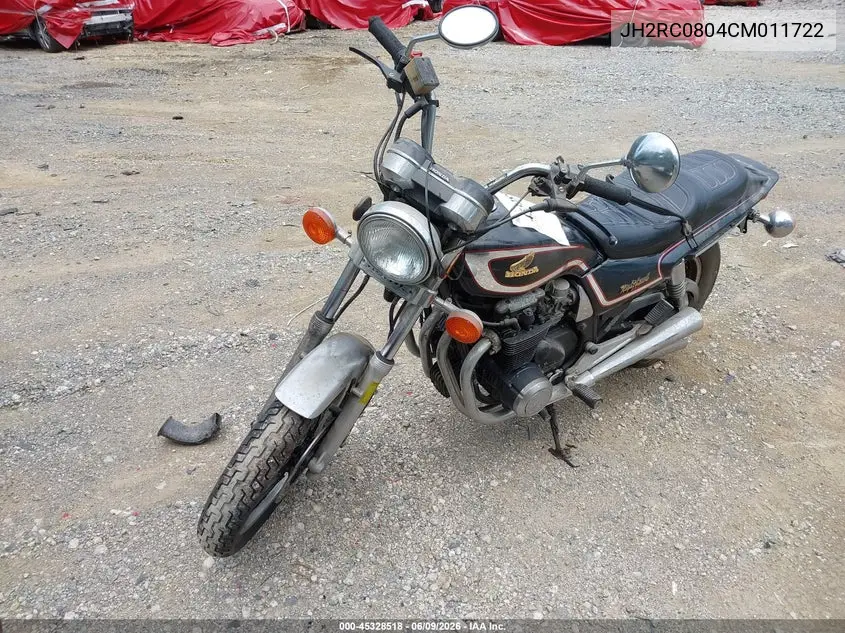 1982 Honda Cb650 Sc VIN: JH2RC0804CM011722 Lot: 45328518