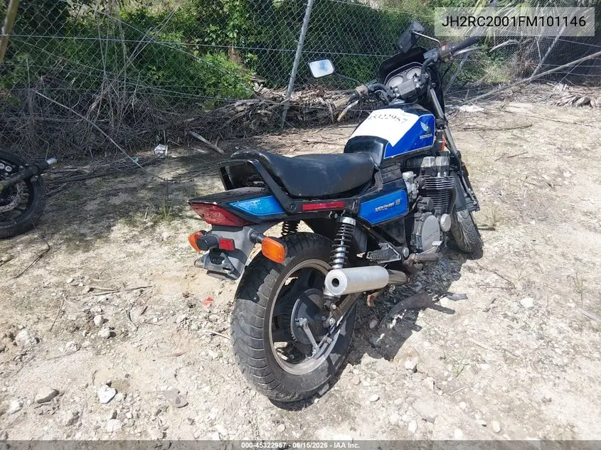 1985 Honda Cb700 Sc VIN: JH2RC2001FM101146 Lot: 45322957
