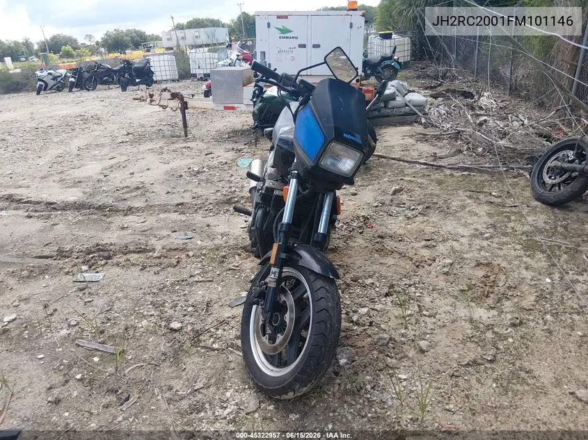 1985 Honda Cb700 Sc VIN: JH2RC2001FM101146 Lot: 45322957