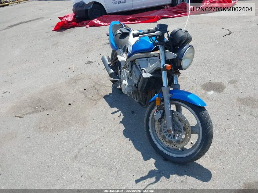 1989 Honda Cb400 F VIN: JH2NC2705KM002604 Lot: 45484422